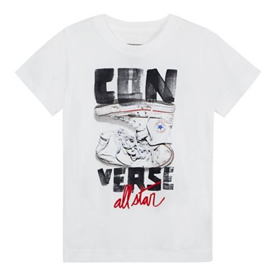 Converse Boys' white 'All Star' printed t-shirt